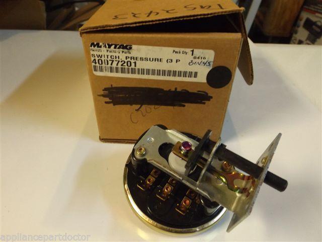 Maytag Washer 40077201 Switch, Pressure (3 Pos) NEW IN BOX Maytag Washer 40077201 Switch, Pressure (3 Pos) NEW IN BOX